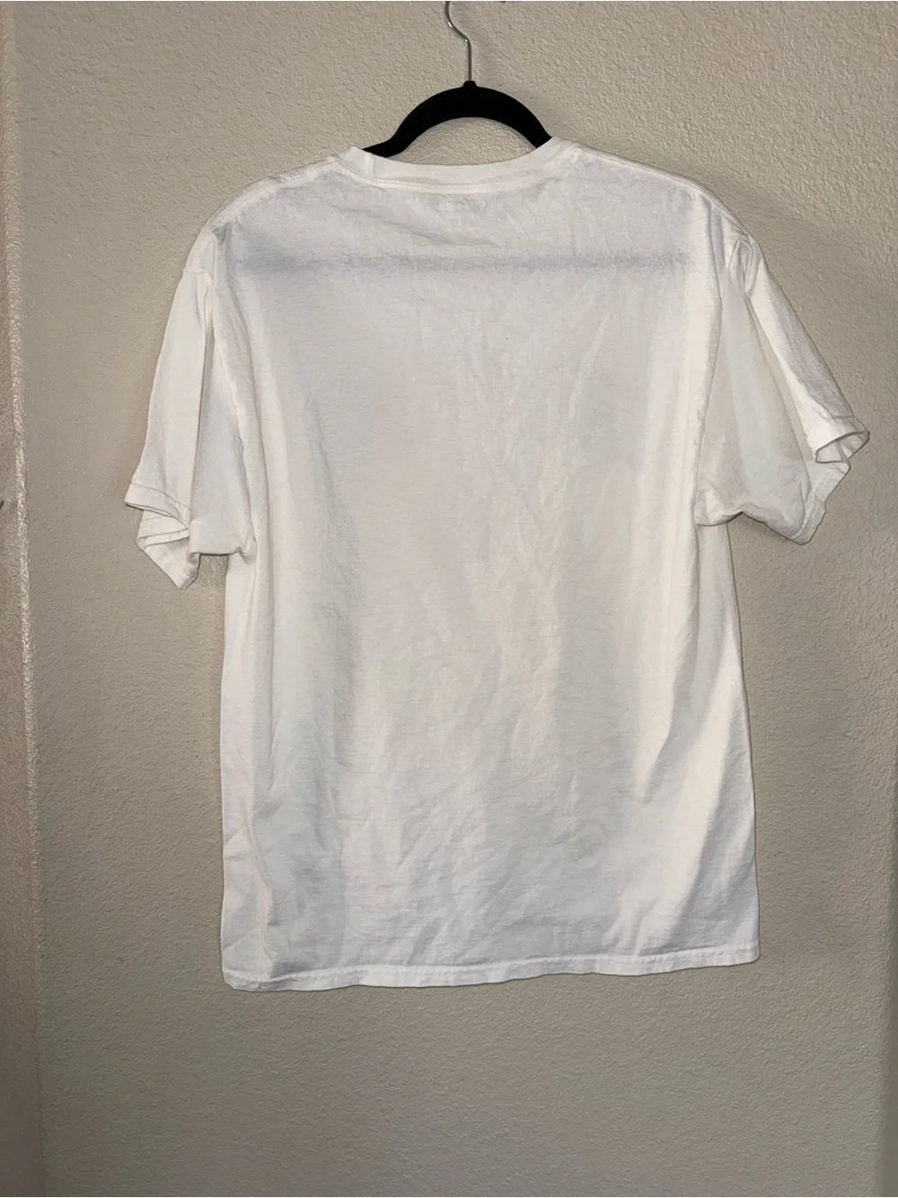 Champion White Tee with Blue Logo and Red Accent Men’s Size L - Picture 2 of 3